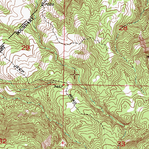 Topographic Map of Cedro Tank, NM