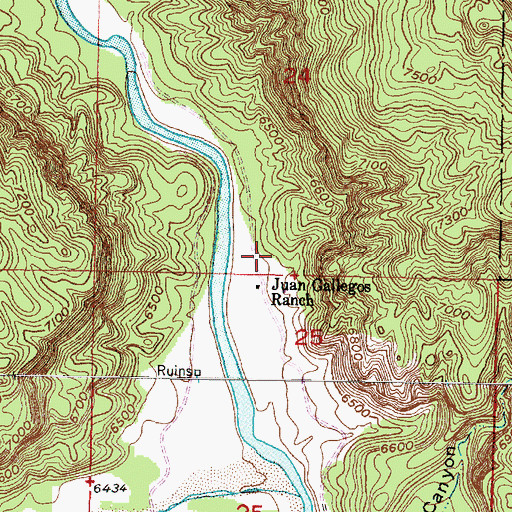 Topographic Map of Christ of the Desert Monastary, NM