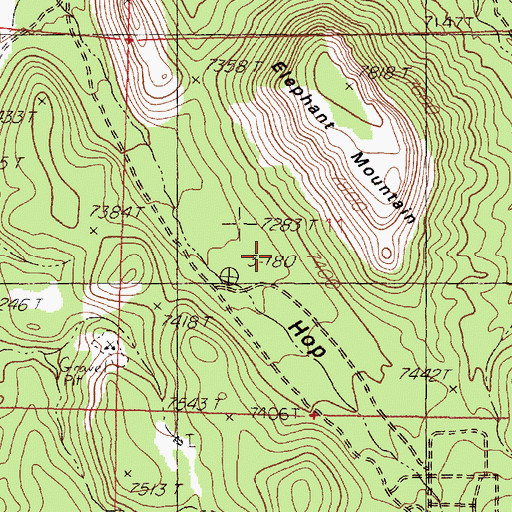 Topographic Map of Hop Canyon Well, NM