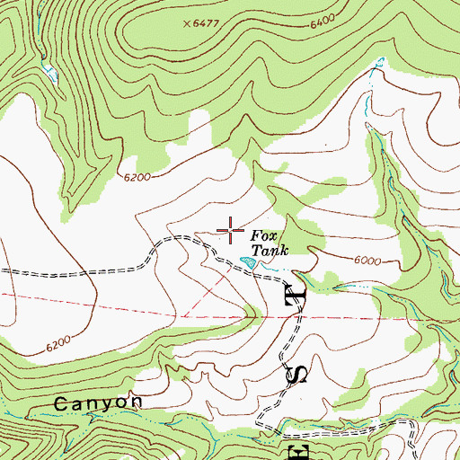 Topographic Map of Fox Corral, NM