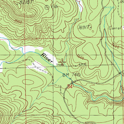 Topographic Map of Trap Tank, NM