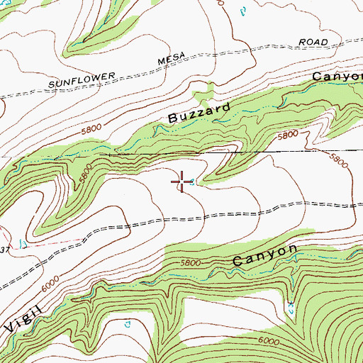 Topographic Map of Center Tank, NM