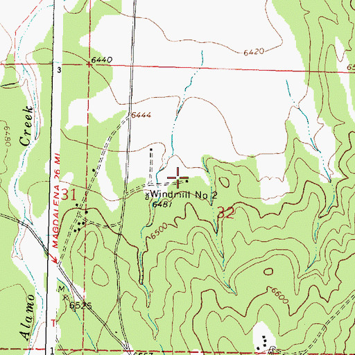 Topographic Map of Thomas Canoda Ranch, NM