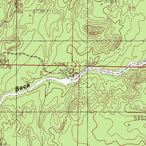 Topographic Map of East Mill, NM