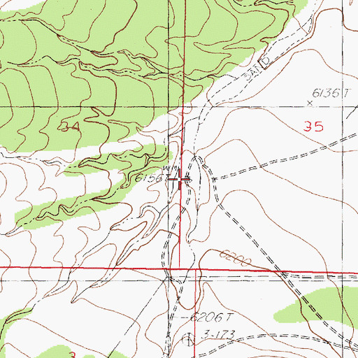 Topographic Map of Green, NM