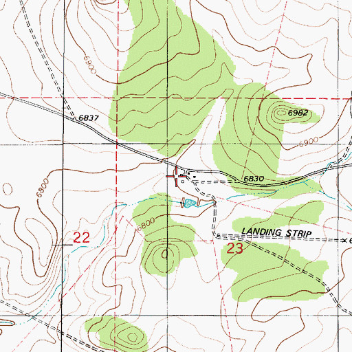 Topographic Map of Surrat Ranch, NM