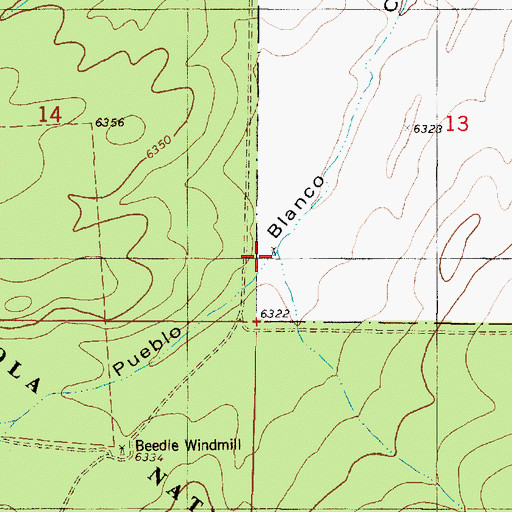 Topographic Map of Devaney Windmill, NM