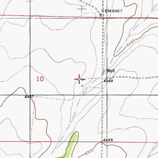 Topographic Map of Miller, NM