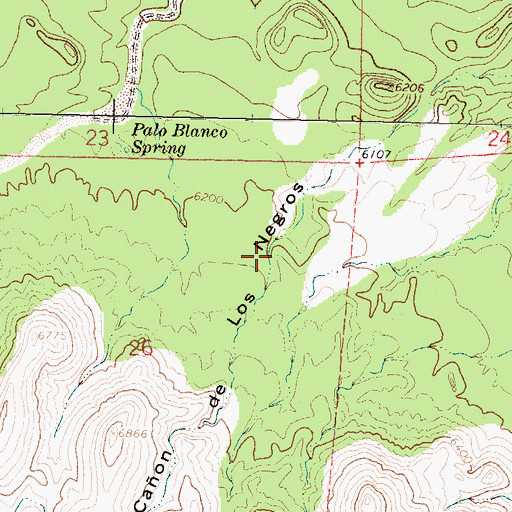 Topographic Map of Hidden Spring, NM