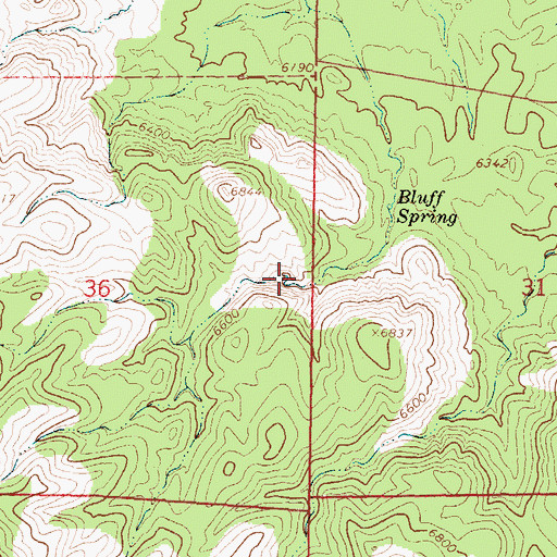 Topographic Map of Red Rock Spring, NM