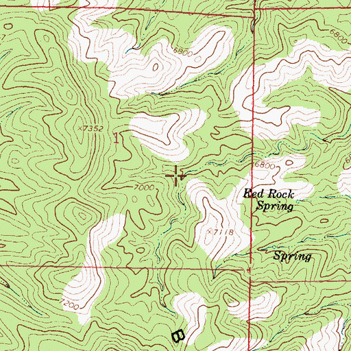 Topographic Map of Fenceline Spring, NM