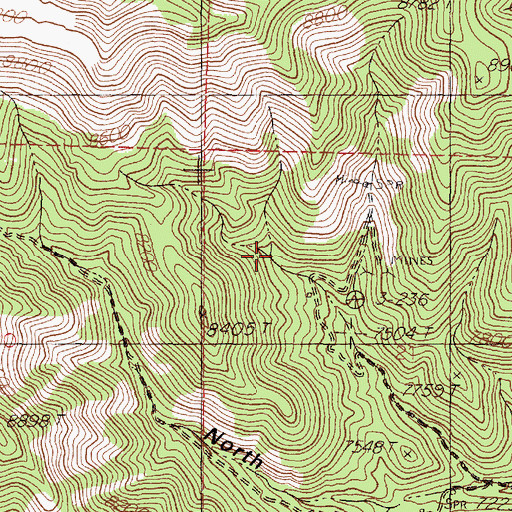 Topographic Map of Cabin Spring, NM