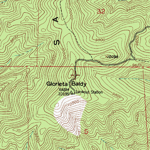 Topographic Map of Glorieta Picnic Area, NM