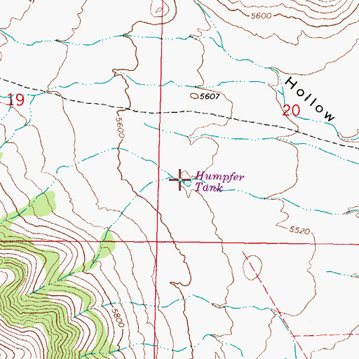 Topographic Map of Humpfer Tank, NM