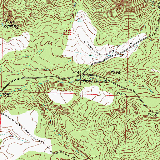 Topographic Map of Coal Mine Canyon Picnic Area, NM