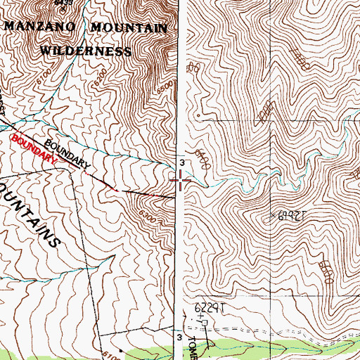 Topographic Map of Canon del Sapo, NM
