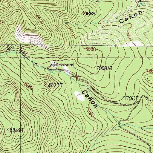 Topographic Map of Red Canyon Campground, NM