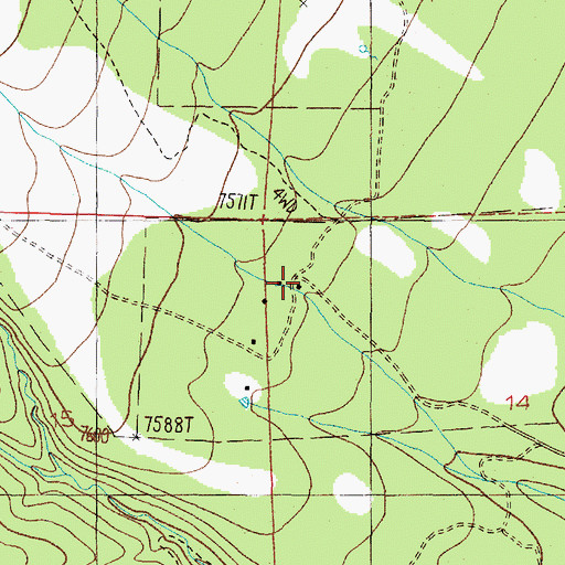Topographic Map of Thunderbird, NM