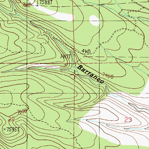 Topographic Map of Little Kayser Spring, NM
