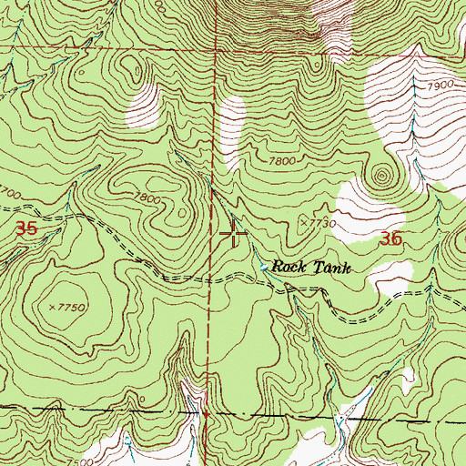Topographic Map of Earth Tank, NM