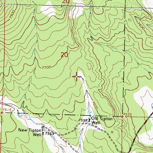 Topographic Map of Tipton Tank, NM