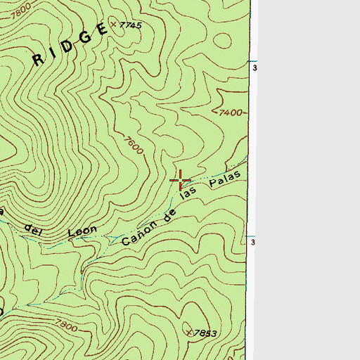 Topographic Map of Bosquesito Spring, NM