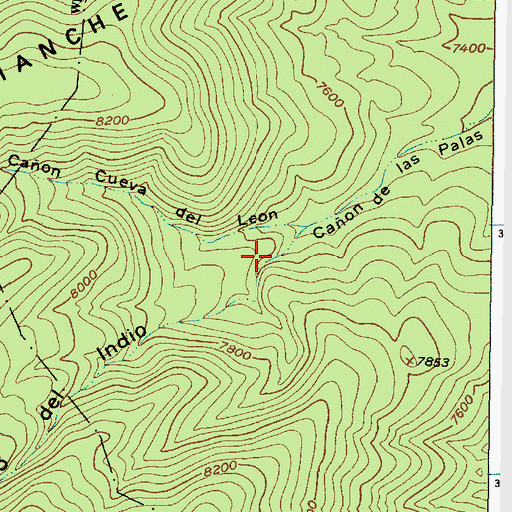 Topographic Map of Aspen Spring, NM