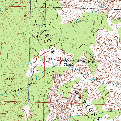 Topographic Map of Deer Tank, NM
