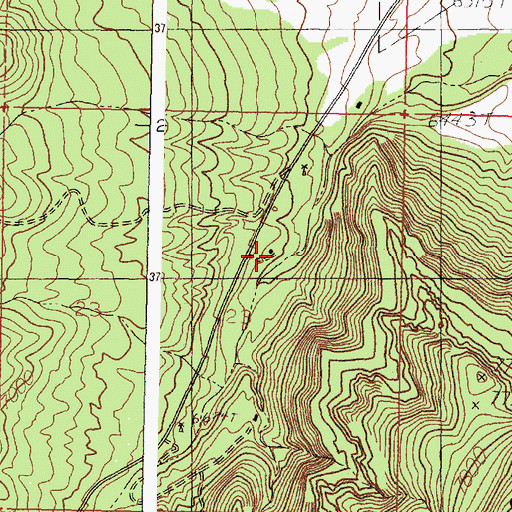 Topographic Map of Water Canyon Forest Service Facility, NM