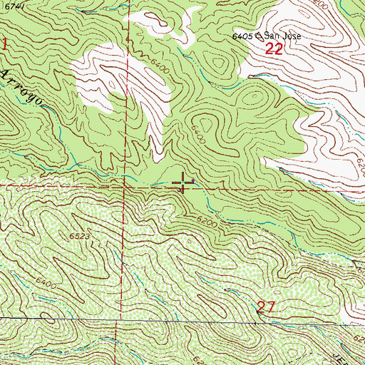 Topographic Map of San Jose Cabin, NM
