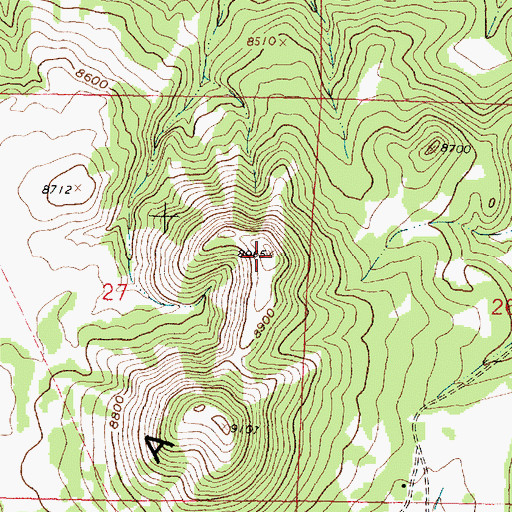 Topographic Map of Cerros De Alejandro, NM