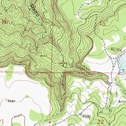 Topographic Map of La Vera Spring, NM