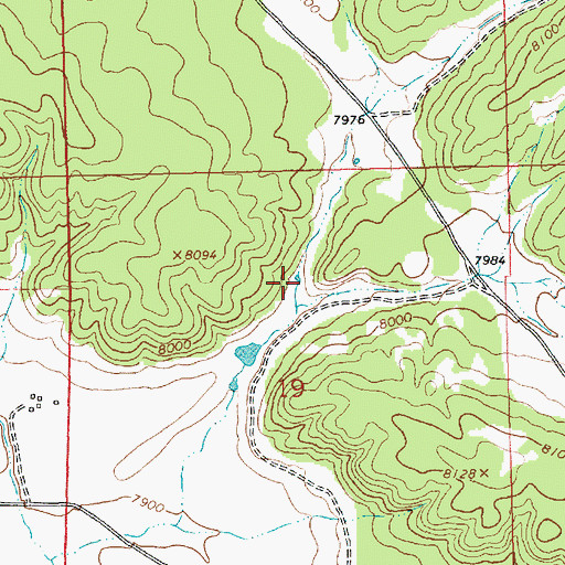 Topographic Map of Upper Section Nineteen Tank, NM