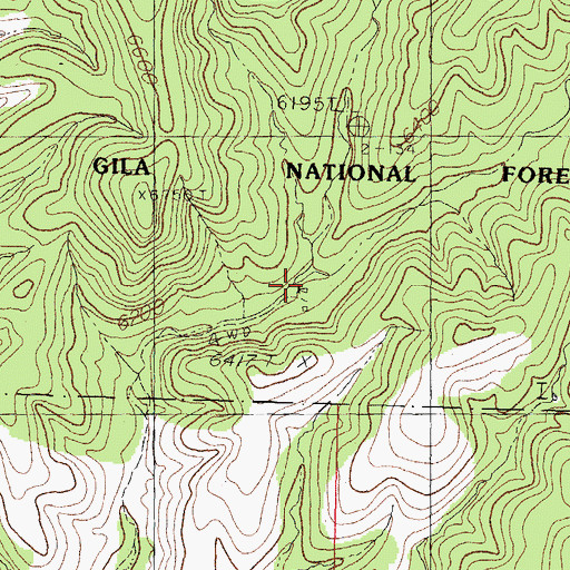 Topographic Map of Dwyer Reservoir, NM