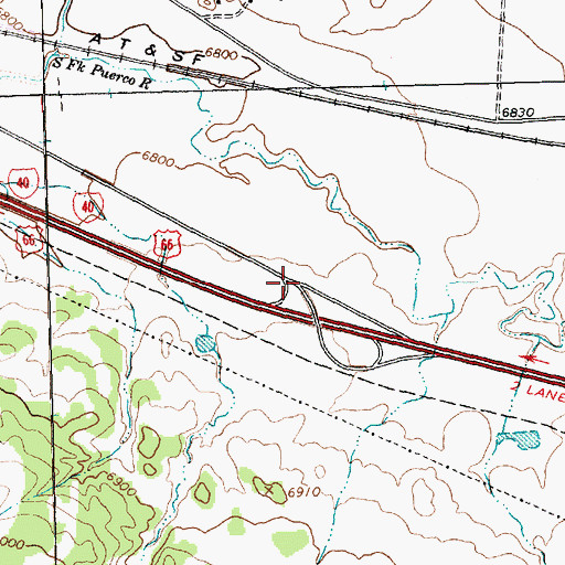 Topographic Map of Iyanbito Interchange, NM