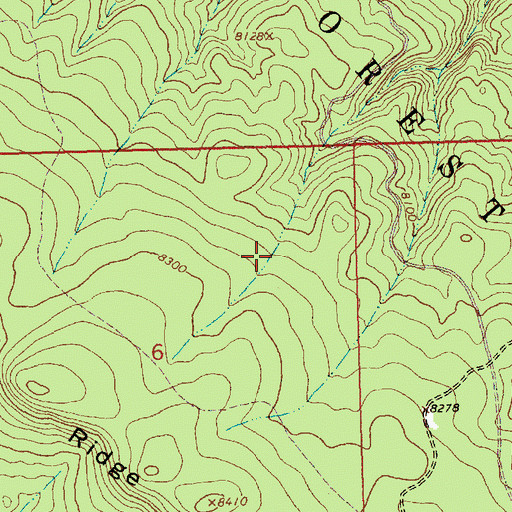 Topographic Map of Section Six Tank, NM