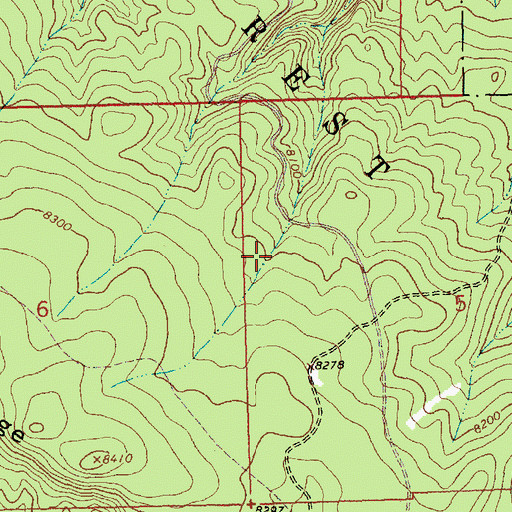 Topographic Map of Brushy-One Tank, NM
