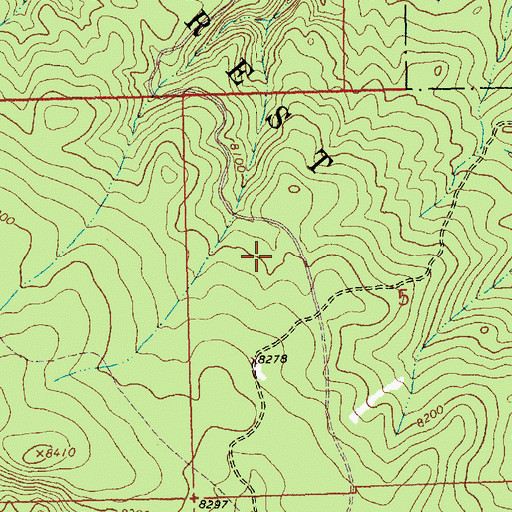 Topographic Map of Brushy Two Tank, NM