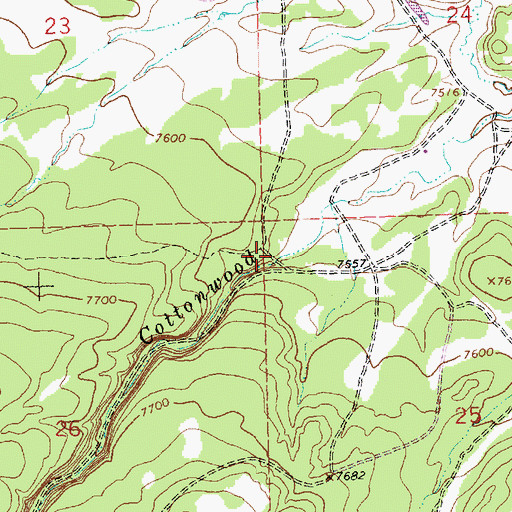 Topographic Map of Rock Dam, NM