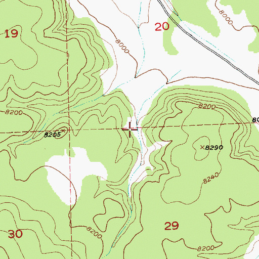 Topographic Map of Serna Spring, NM