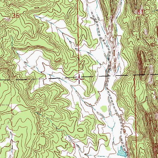 Topographic Map of Indian Spring, NM