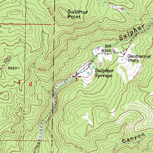 Topographic Map of Electric Spring, NM
