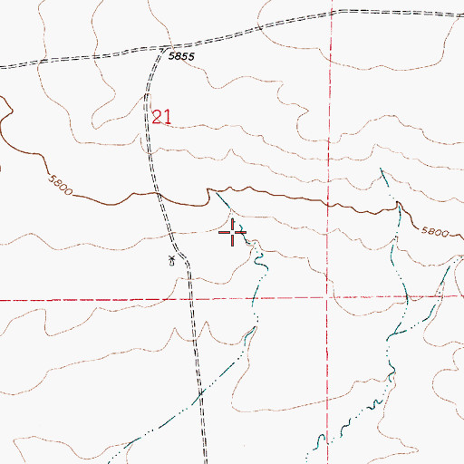 Topographic Map of Gato Springs, NM