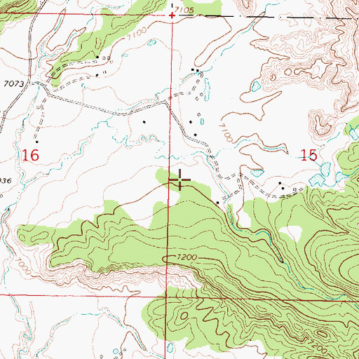 Topographic Map of P Gurule Spring, NM