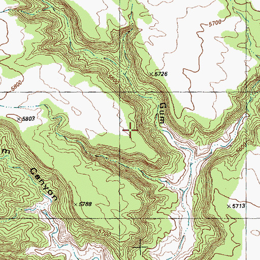 Topographic Map of Mesa Verde, NM