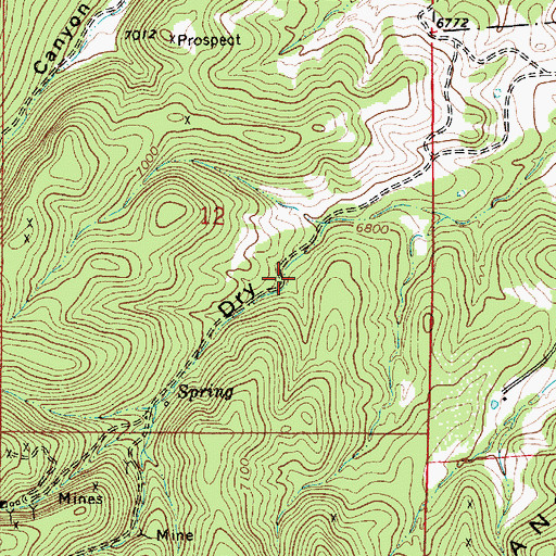 Topographic Map of Nugget Spring, NM