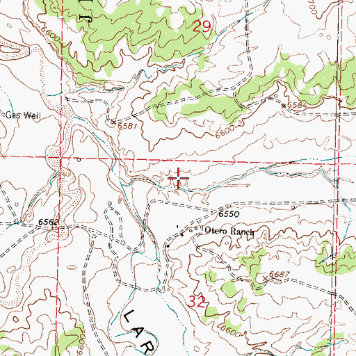 Topographic Map of Otero Spring, NM
