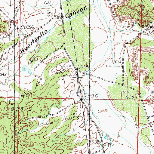 Topographic Map of Oil Test Spring, NM