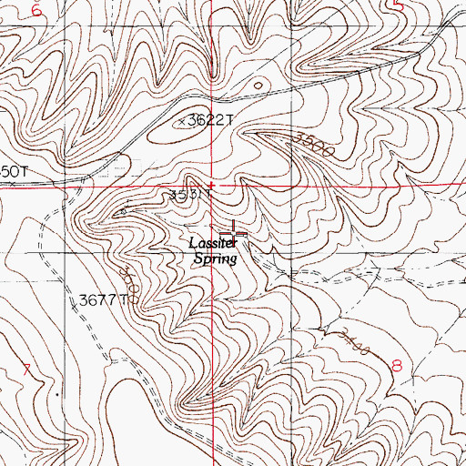Topographic Map of Lancaster Spring, NM