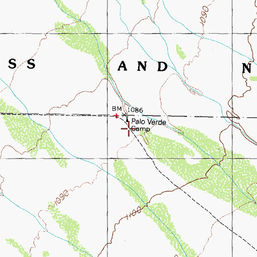 Topographic Map of Palo Verde Camp, AZ